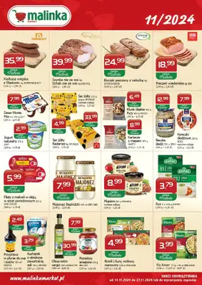 MALINKA - gazetka promocyjna Gazetka od czwartku 14.11 do środy 27.11 MALINKA - gazetka promocyjna Gazetka od czwartku 14.11 do środy 27.11