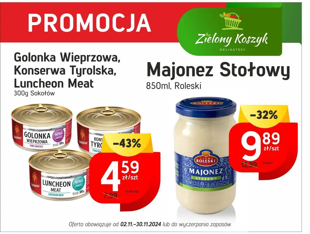 Zielony Koszyk - gazetka promocyjna Promocje od czwartku 14.11 do soboty 30.11 - strona 6