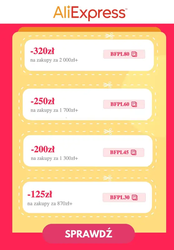 AliExpress - gazetka promocyjna Do -80% Black Friday KUPONY od piątku 22.11 do wtorku 03.12 - strona 2