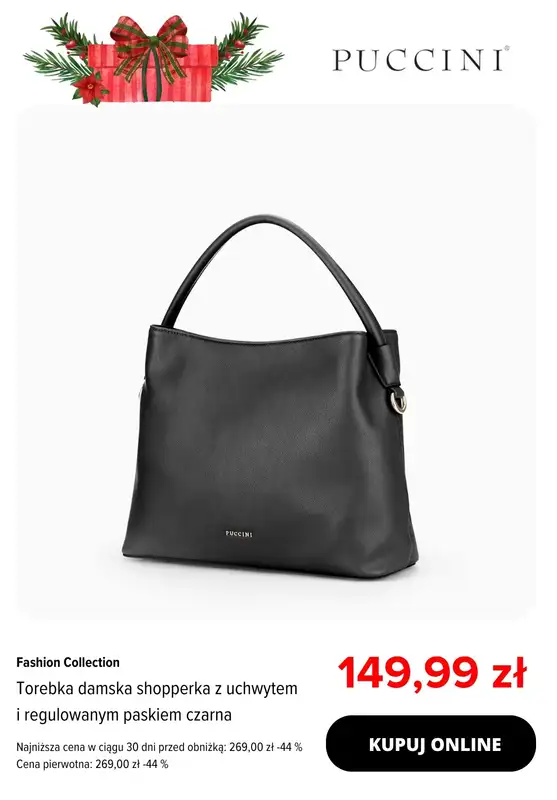 Puccini - gazetka promocyjna Damskie torebki do -60%! od piątku 29.11 do niedzieli 01.12 - strona 9