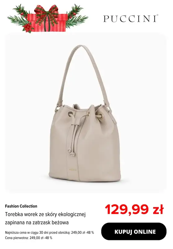 Puccini - gazetka promocyjna Damskie torebki do -60%! od piątku 29.11 do niedzieli 01.12 - strona 8