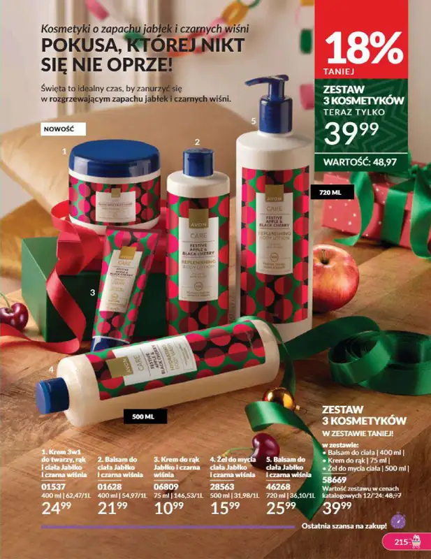 AVON - gazetka promocyjna Katalog grudzień 2024 od soboty 30.11 do wtorku 31.12 - strona 215