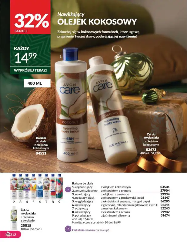 AVON - gazetka promocyjna Katalog grudzień 2024 od soboty 30.11 do wtorku 31.12 - strona 212