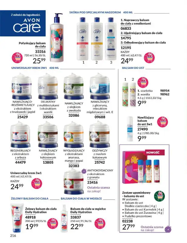 AVON - gazetka promocyjna Katalog grudzień 2024 od soboty 30.11 do wtorku 31.12 - strona 216