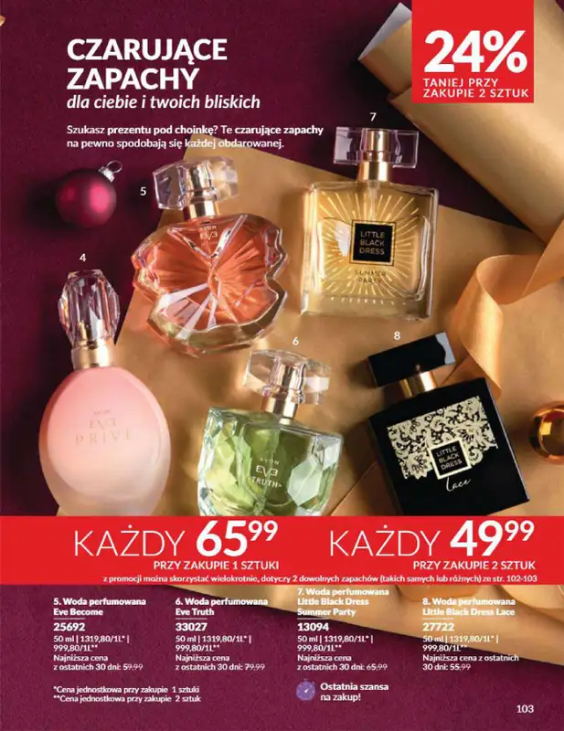 AVON - gazetka promocyjna Katalog grudzień 2024 od soboty 30.11 do wtorku 31.12 - strona 103