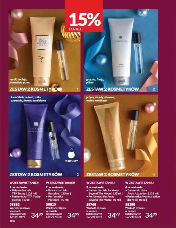 AVON - gazetka promocyjna Katalog grudzień 2024 od soboty 30.11 do wtorku 31.12 - strona 108