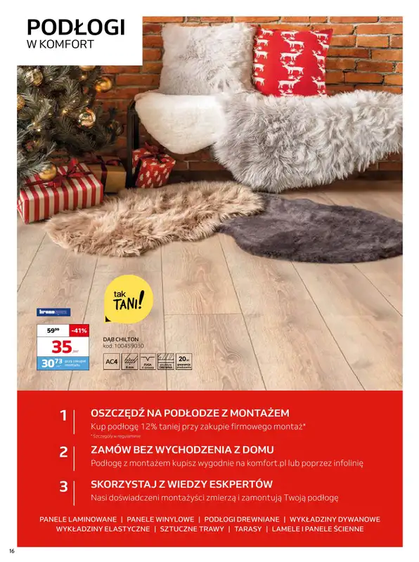 Komfort - gazetka promocyjna Święta z satysfakcją od środy 04.12 do wtorku 07.01 - strona 16