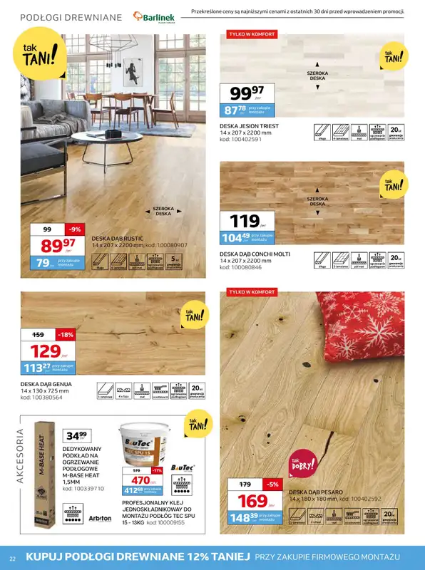 Komfort - gazetka promocyjna Święta z satysfakcją od środy 04.12 do wtorku 07.01 - strona 22