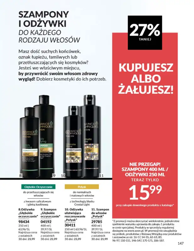 AVON - gazetka promocyjna Katalog Styczeń 2025 od czwartku 02.01 do piątku 31.01 - strona 147