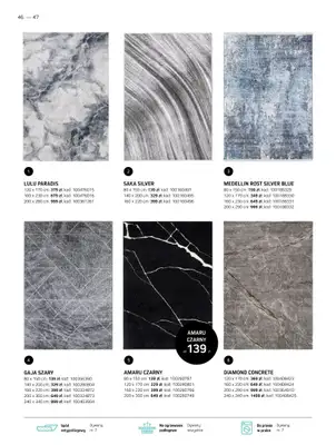 Komfort - gazetka promocyjna Katalog dywanów 2024/2025 od soboty 04.01 do środy 31.12 - strona 46 Komfort - gazetka promocyjna Katalog dywanów 2024/2025 od soboty 04.01 do środy 31.12 - strona 46