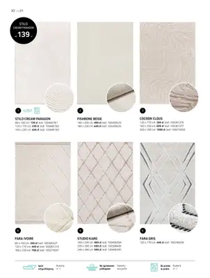 Komfort - gazetka promocyjna Katalog dywanów 2024/2025 od soboty 04.01 do środy 31.12 - strona 30 Komfort - gazetka promocyjna Katalog dywanów 2024/2025 od soboty 04.01 do środy 31.12 - strona 30
