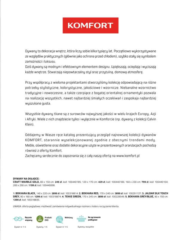 Komfort - gazetka promocyjna Katalog dywanów 2024/2025 od soboty 04.01 do środy 31.12 - strona 3
