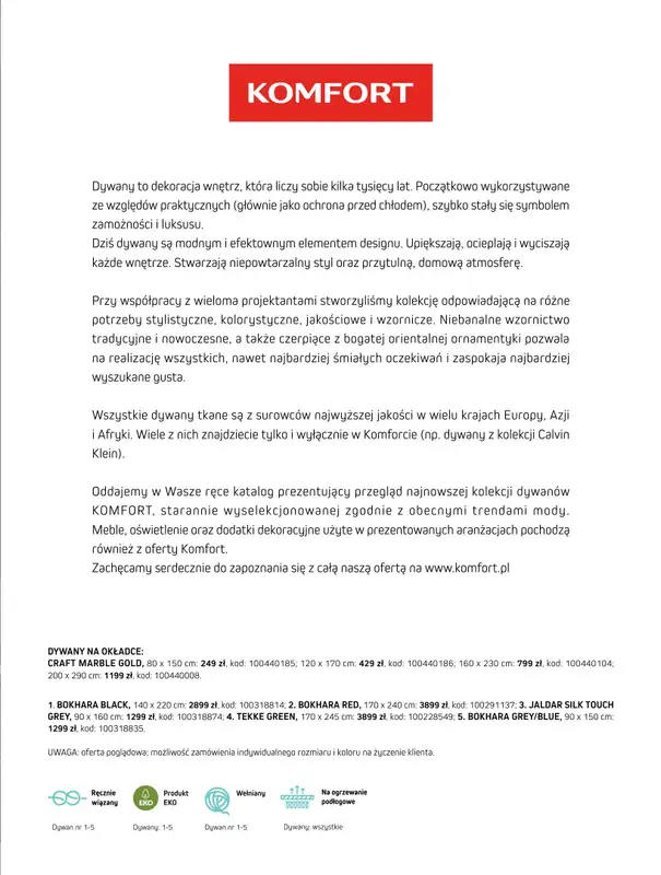 Komfort - gazetka promocyjna Katalog dywanów 2024/2025   - strona 3