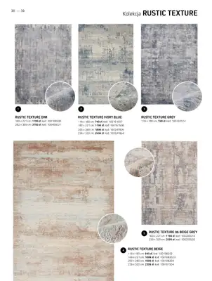 Komfort - gazetka promocyjna Katalog dywanów 2024/2025 od soboty 04.01 do środy 31.12 - strona 38 Komfort - gazetka promocyjna Katalog dywanów 2024/2025 od soboty 04.01 do środy 31.12 - strona 38