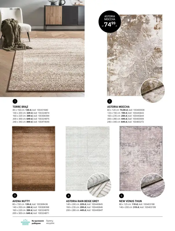 Komfort - gazetka promocyjna Katalog dywanów 2024/2025 od soboty 04.01 do środy 31.12 - strona 36