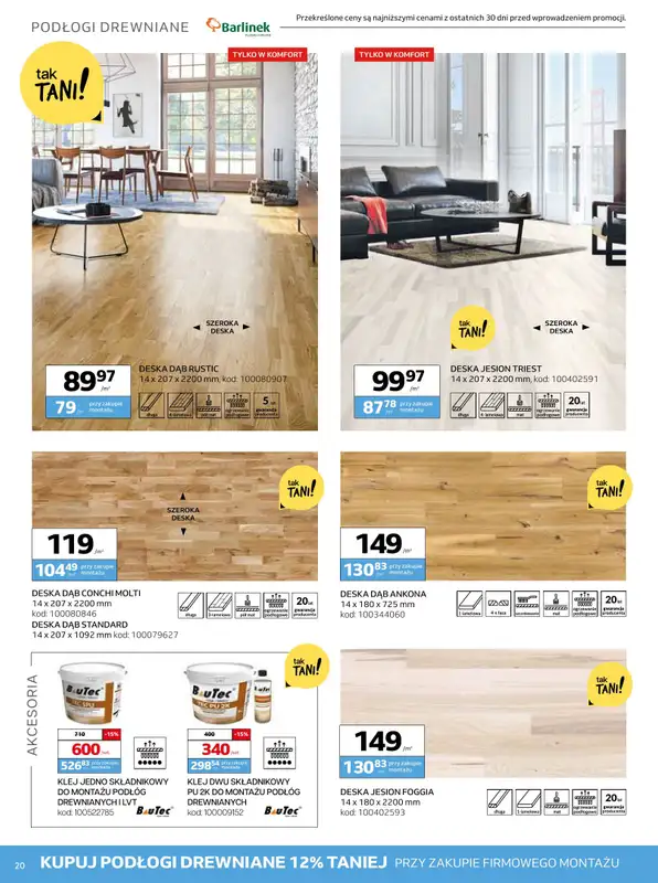 Komfort - gazetka promocyjna Gazetka od środy 08.01 do wtorku 18.02 - strona 20