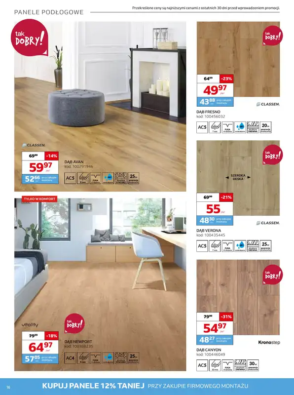 Komfort - gazetka promocyjna Gazetka od środy 08.01 do wtorku 18.02 - strona 16