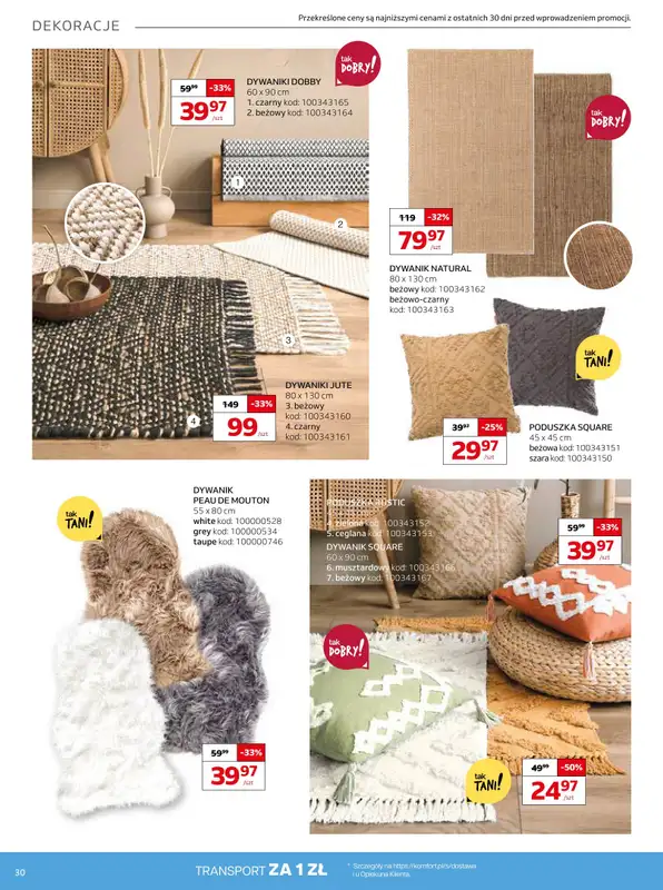 Komfort - gazetka promocyjna Gazetka od środy 08.01 do wtorku 18.02 - strona 30