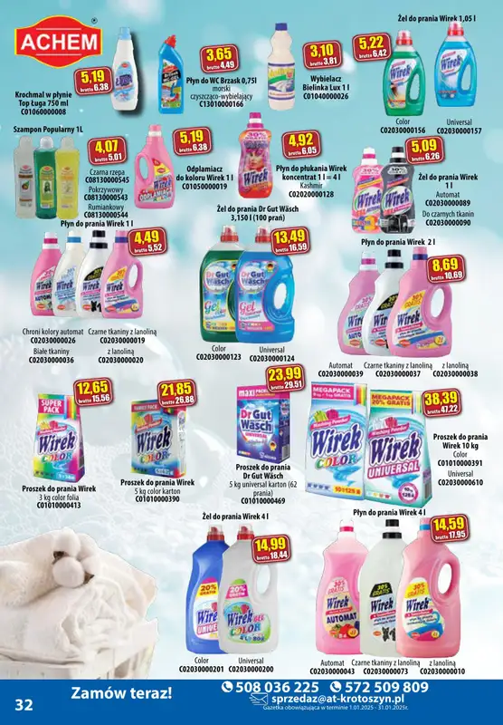 A-T - gazetka promocyjna Produkty chemiczne od środy 08.01 do piątku 31.01 - strona 32