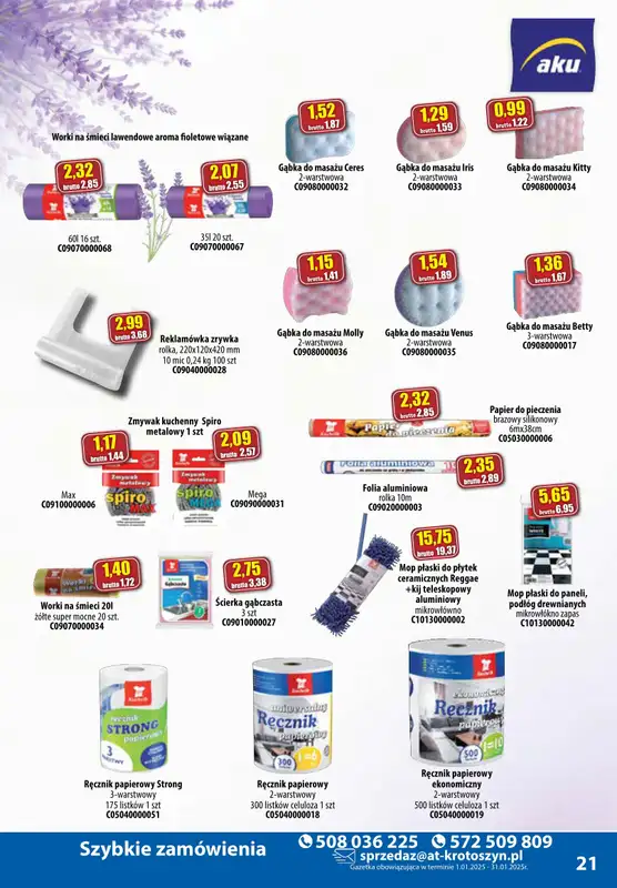 A-T - gazetka promocyjna Produkty chemiczne od środy 08.01 do piątku 31.01 - strona 21
