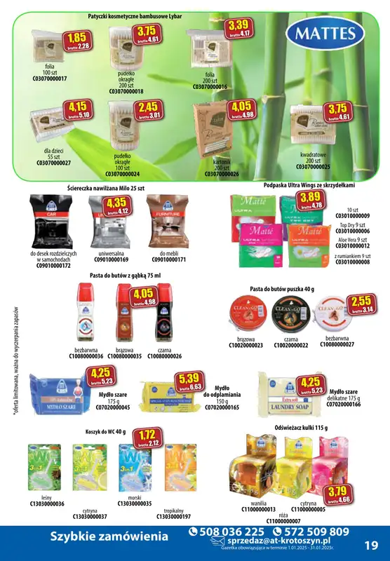 A-T - gazetka promocyjna Produkty chemiczne od środy 08.01 do piątku 31.01 - strona 19