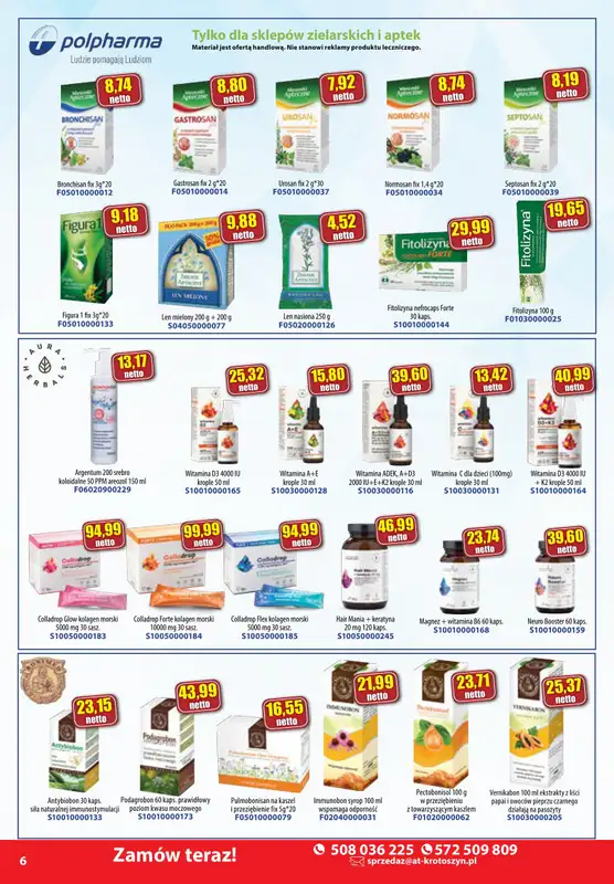A-T - gazetka promocyjna Farmacja i zdrowa żywność od środy 08.01 do piątku 31.01 - strona 6