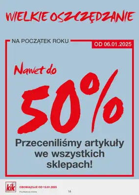 KiK - gazetka promocyjna Gazetka od poniedziałku 13.01 do niedzieli 19.01 - strona 16