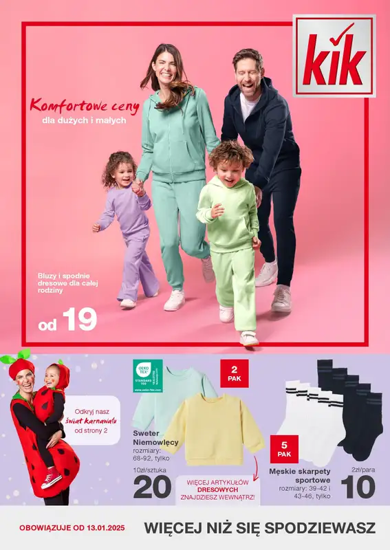 KiK - gazetka promocyjna Gazetka od poniedziałku 13.01 do niedzieli 19.01