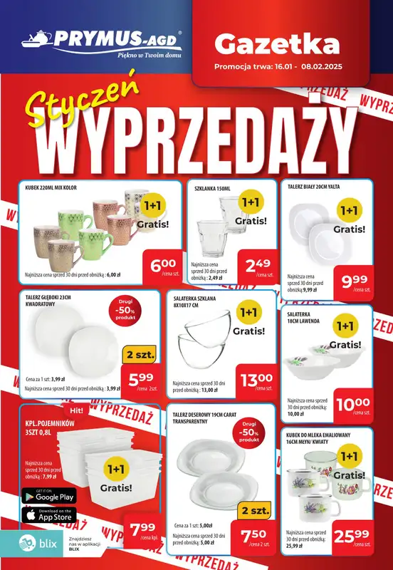 Prymus AGD / Prima Deco - gazetka promocyjna Gazetka od czwartku 16.01 do soboty 08.02
