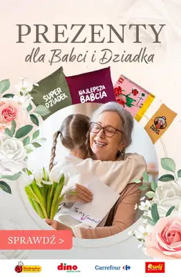 #DZIEŃ BABCI I DZIADKA - gazetka promocyjna Promocje na prezenty ze sklepów stacjonarnych od czwartku 16.01 do wtorku 21.01