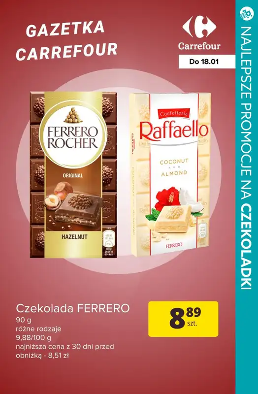 #TOP produkty - gazetka promocyjna Najlepsze promocje na czekoladki od czwartku 16.01 do soboty 18.01 - strona 3