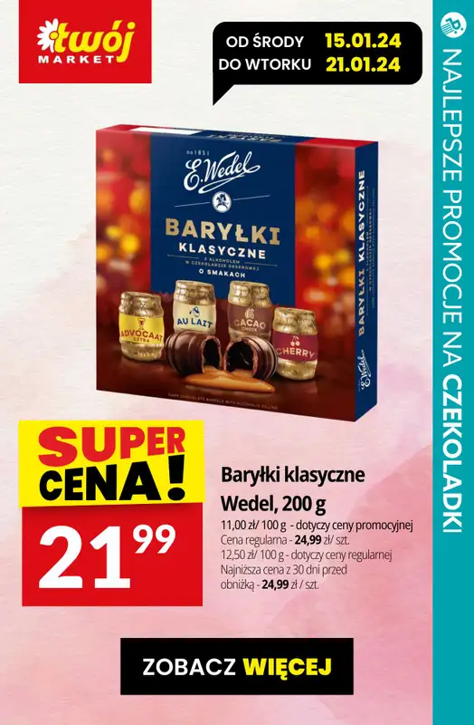 #TOP produkty - gazetka promocyjna Najlepsze promocje na czekoladki od czwartku 16.01 do soboty 18.01 - strona 8