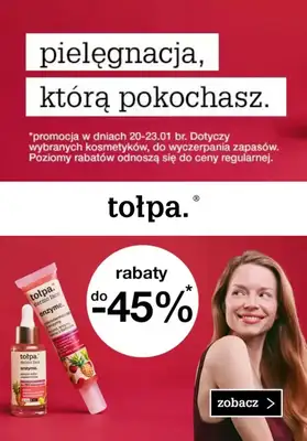 #DZIEŃ BABCI I DZIADKA - gazetka promocyjna Tołpa | Do -45% kosmetyki do pielęgnacji od poniedziałku 20.01 do czwartku 23.01 #DZIEŃ BABCI I DZIADKA - gazetka promocyjna Tołpa | Do -45% kosmetyki do pielęgnacji od poniedziałku 20.01 do czwartku 23.01