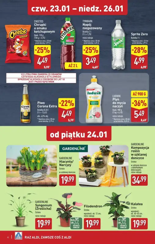 #OKAZJE w sklepach - gazetka promocyjna Weekend super cen w Aldi! od czwartku 23.01 do niedzieli 26.01 - strona 4