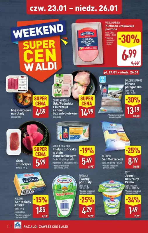 #OKAZJE w sklepach - gazetka promocyjna Weekend super cen w Aldi! od czwartku 23.01 do niedzieli 26.01 - strona 2