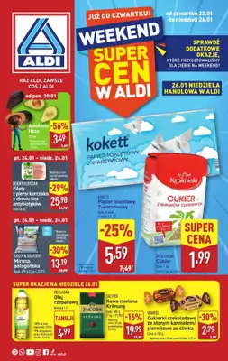 #OKAZJE w sklepach - gazetka promocyjna Weekend super cen w Aldi! od czwartku 23.01 do niedzieli 26.01 #OKAZJE w sklepach - gazetka promocyjna Weekend super cen w Aldi! od czwartku 23.01 do niedzieli 26.01