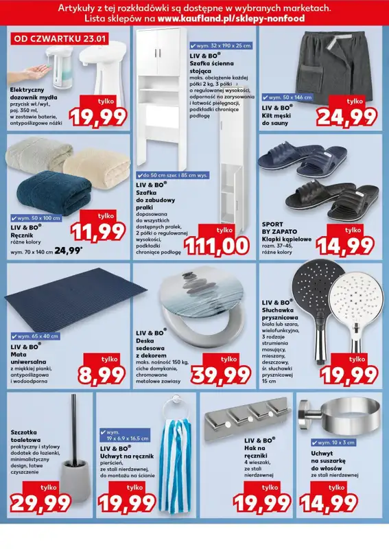#OKAZJE w sklepach - gazetka promocyjna Oferta Kaufland - Non Food od czwartku 23.01 do środy 29.01 - strona 20