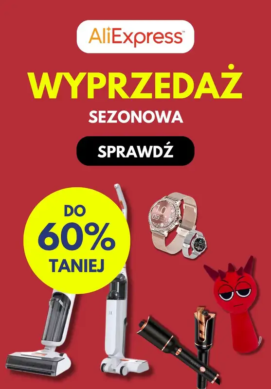 AliExpress - gazetka promocyjna Do -60% sezonowa wyprzedaż od czwartku 23.01 do piątku 07.02