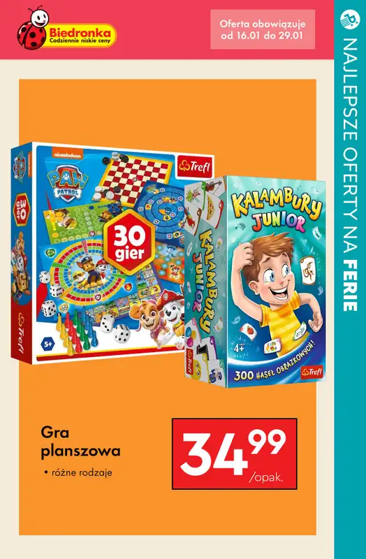 #OKAZJE w sklepach - gazetka promocyjna Zabawy na ferie - najlepsze oferty od czwartku 23.01 do wtorku 28.01 - strona 4