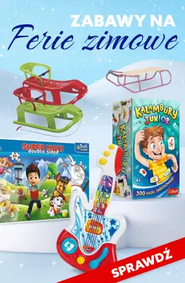 #OKAZJE w sklepach - gazetka promocyjna Zabawy na ferie - najlepsze oferty od czwartku 23.01 do wtorku 28.01 #OKAZJE w sklepach - gazetka promocyjna Zabawy na ferie - najlepsze oferty od czwartku 23.01 do wtorku 28.01