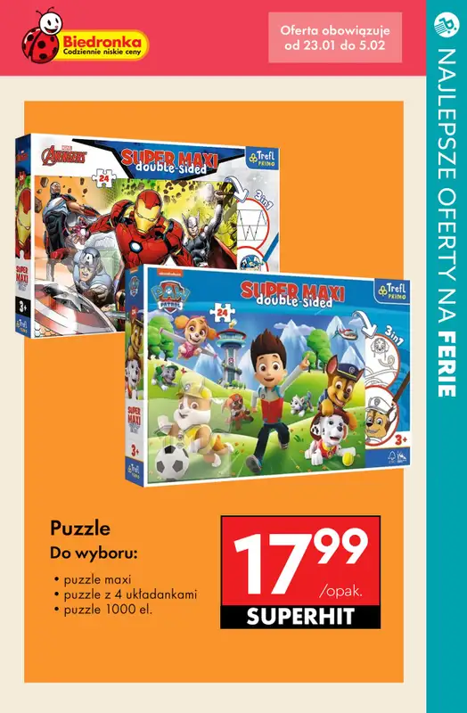 #OKAZJE w sklepach - gazetka promocyjna Zabawy na ferie - najlepsze oferty od czwartku 23.01 do wtorku 28.01 - strona 8