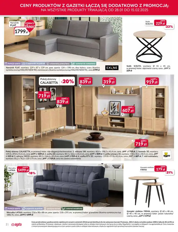 Salony Agata - gazetka promocyjna Gazetka od wtorku 28.01 do soboty 15.02 - strona 2
