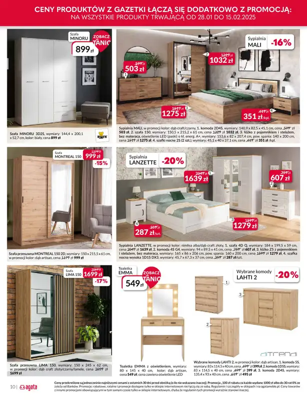 Salony Agata - gazetka promocyjna Gazetka od wtorku 28.01 do soboty 15.02 - strona 10