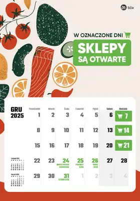 Niedziele handlowe - gazetka promocyjna Niedziele handlowe 2025  do środy 31.12 - strona 12 Niedziele handlowe - gazetka promocyjna Niedziele handlowe 2025  do środy 31.12 - strona 12