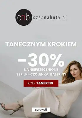 Czasnabuty.pl - gazetka promocyjna -30% na szpilki, czółenka i balerina od środy 29.01 do wtorku 04.03