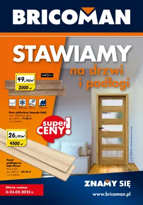 Bricoman - gazetka promocyjna Gazetka od poniedziałku 03.02 do niedzieli 23.02 Bricoman - gazetka promocyjna Gazetka od poniedziałku 03.02 do niedzieli 23.02