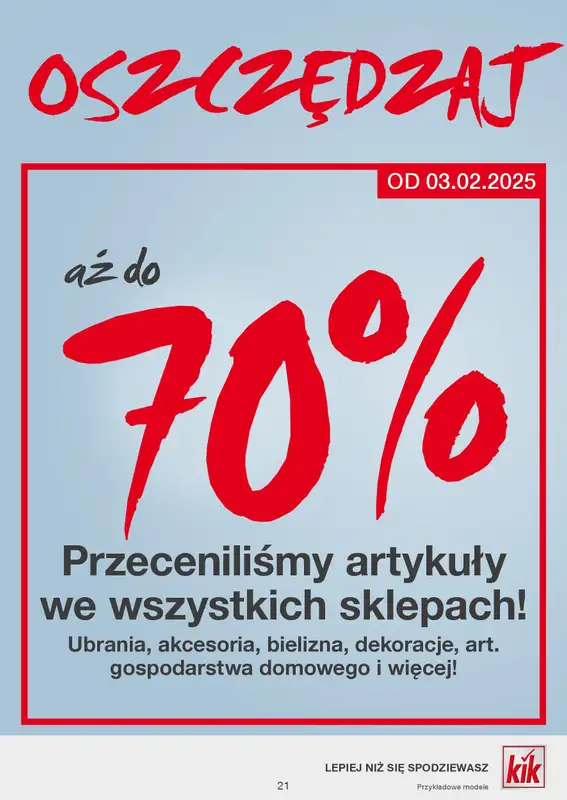 KiK - gazetka promocyjna Gazetka od piątku 07.02 do niedzieli 16.02 - strona 21