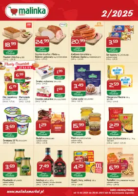MALINKA - gazetka promocyjna Gazetka od czwartku 13.02 do środy 26.02