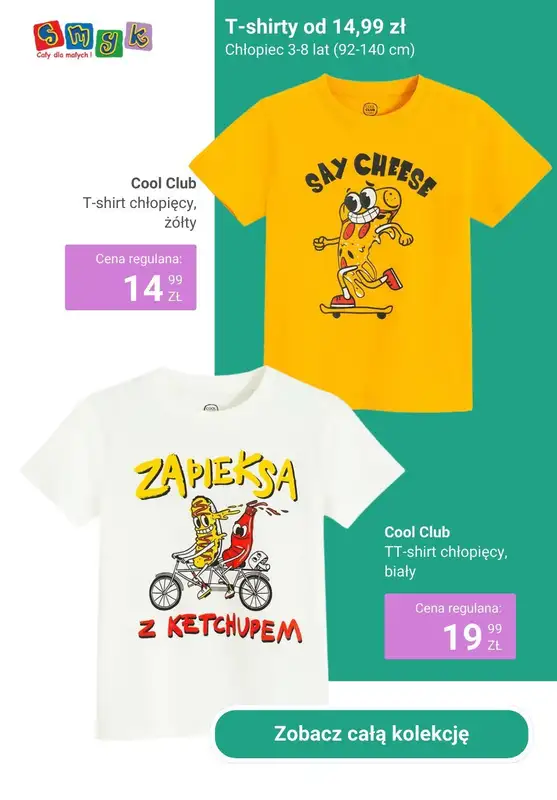 #Nowe kolekcje - gazetka promocyjna Smyk | T-shirty od 14,99 zł od wtorku 18.02  - strona 5