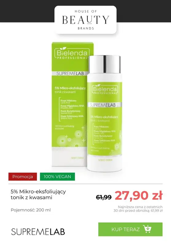 Bielenda Professional - gazetka promocyjna Do -50% na kosmetyki WEGAŃSKIE od środy 19.02 do niedzieli 23.02 - strona 5